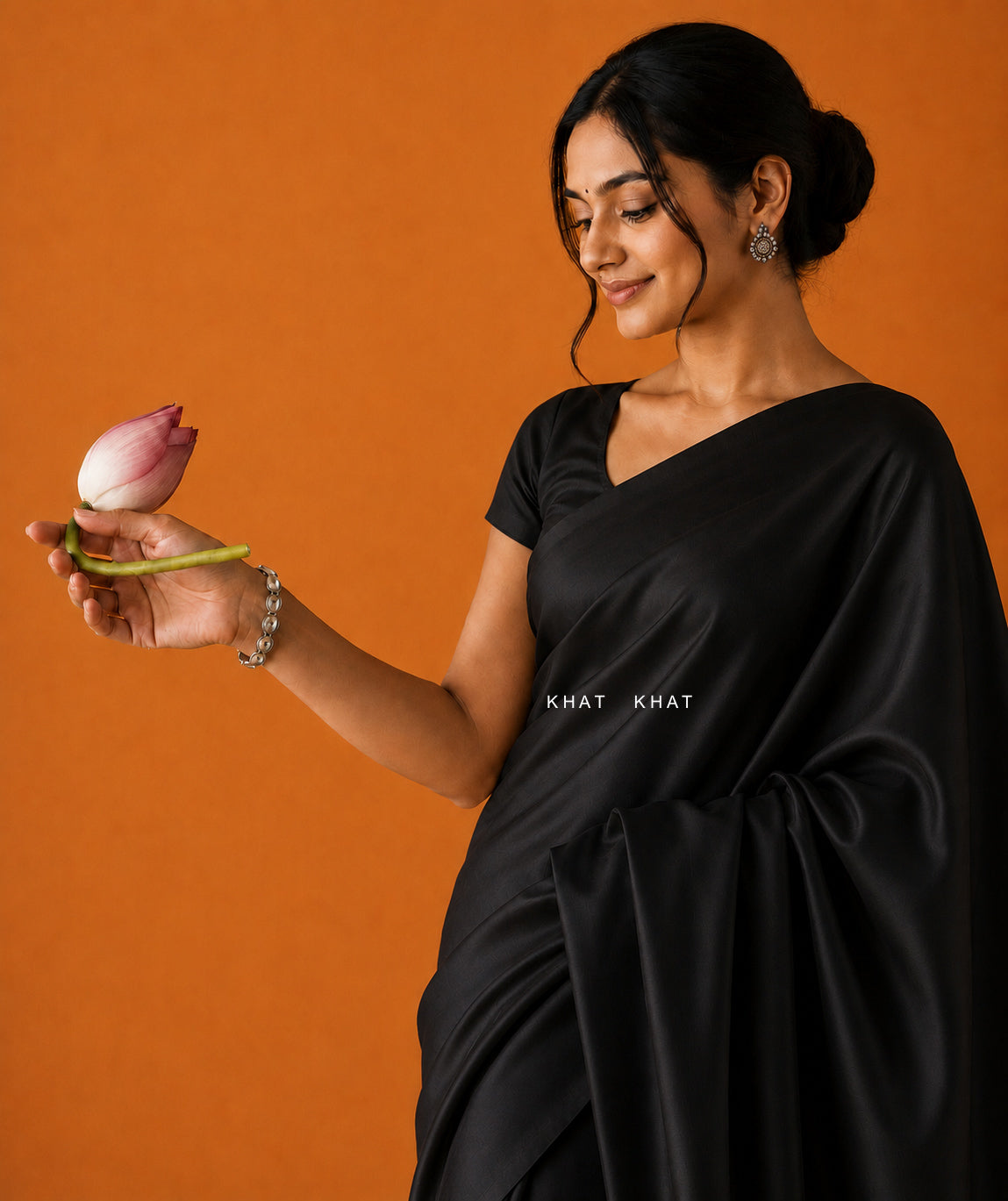 PLAIN BLACK SILK