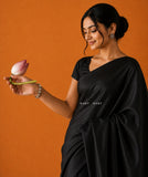 PLAIN BLACK SILK