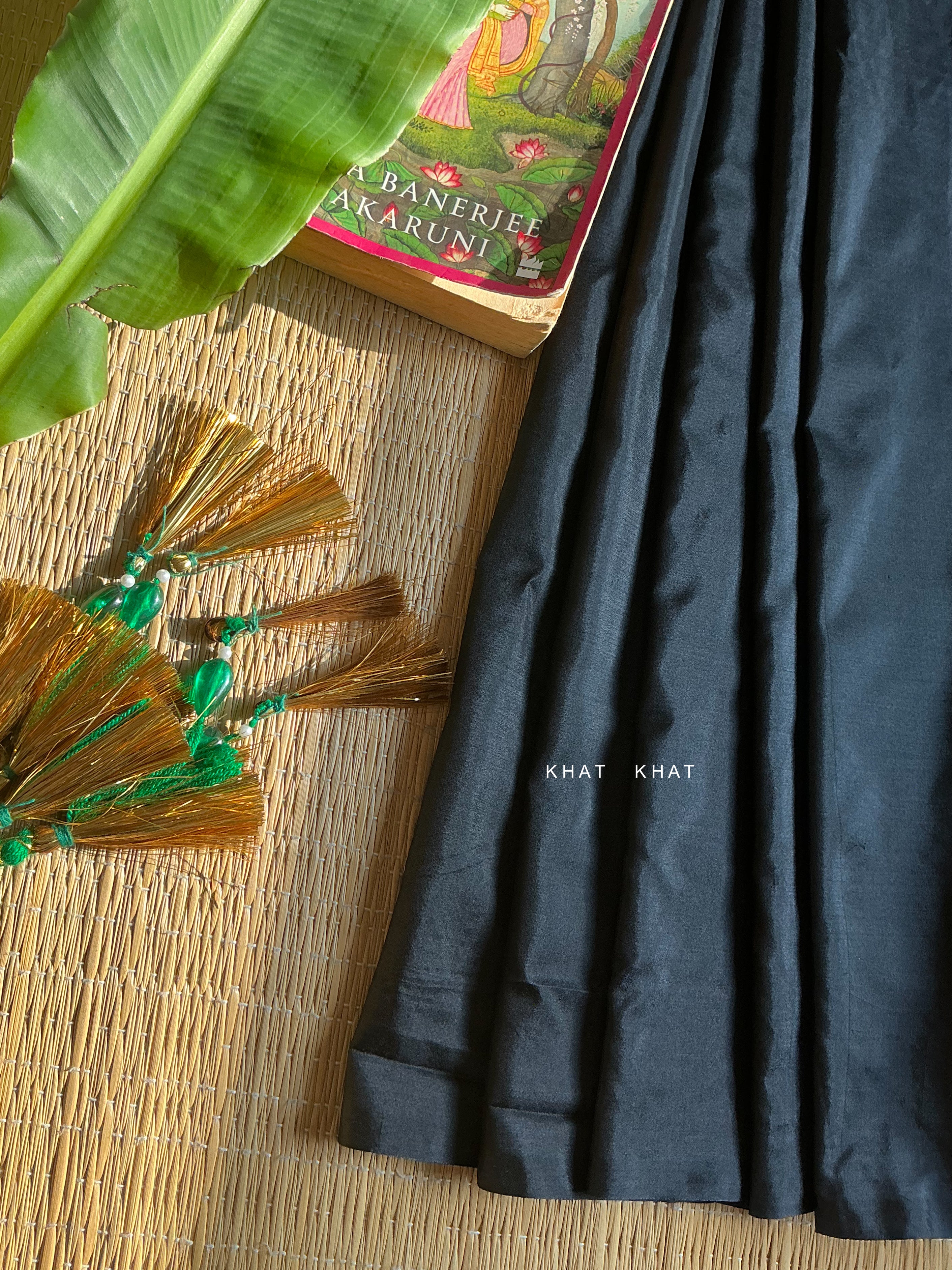 PLAIN BLACK SILK