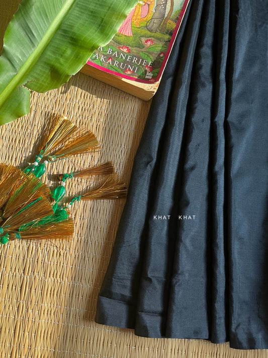 PLAIN BLACK SILK