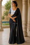PLAIN BLACK SILK