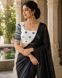 PLAIN BLACK SILK