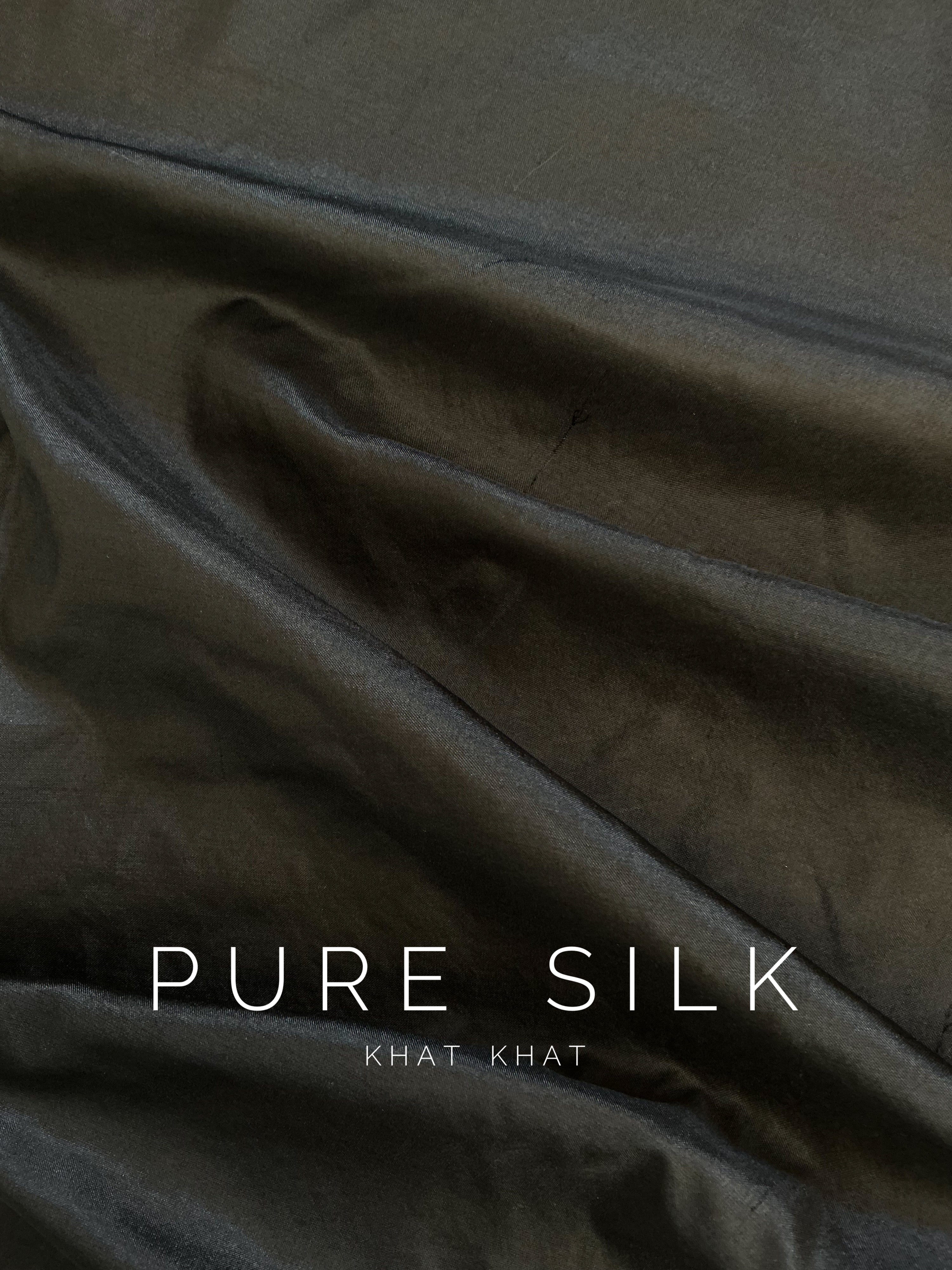 PLAIN BLACK SILK