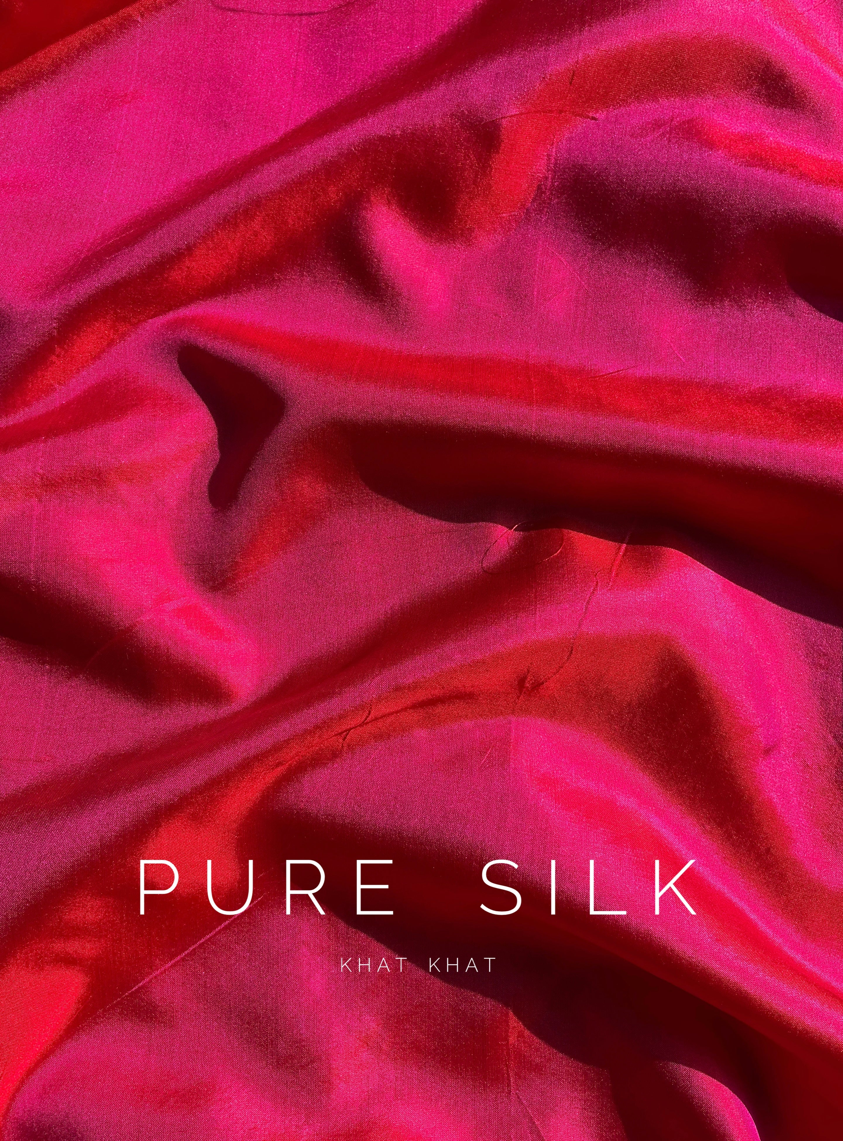 PLAIN RANI PINK SILK